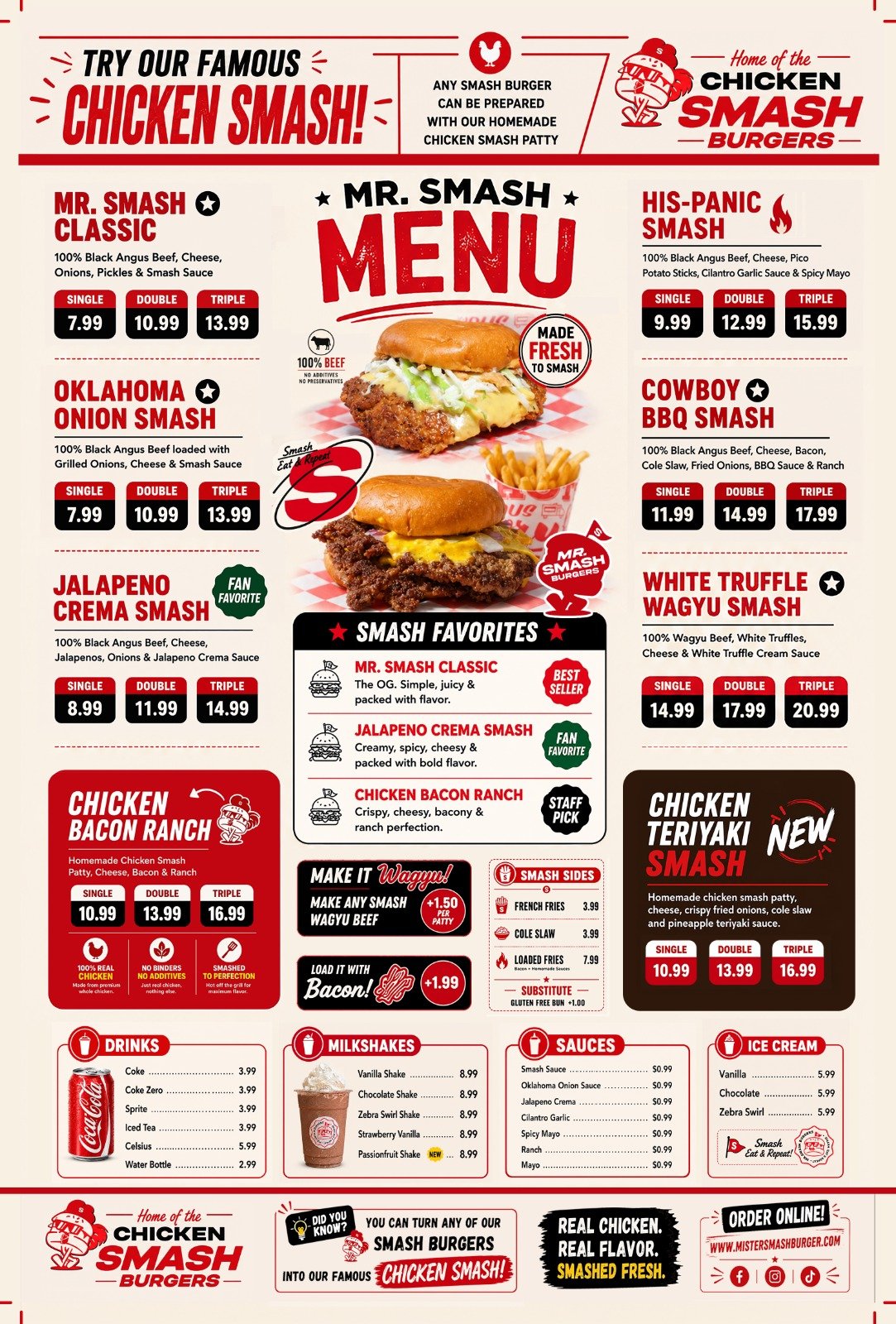 Mr Smash Full Menu